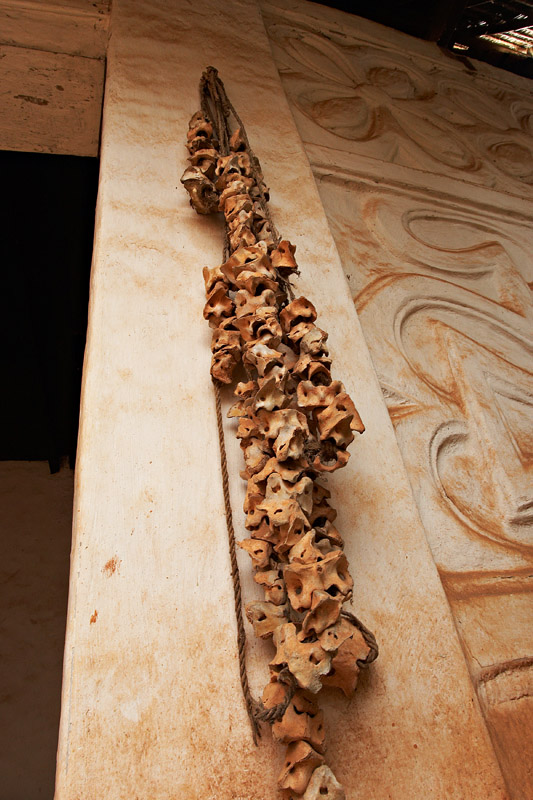 334   Bones from sacrificed animals   Ashanti ancestral shrine house at Besease 